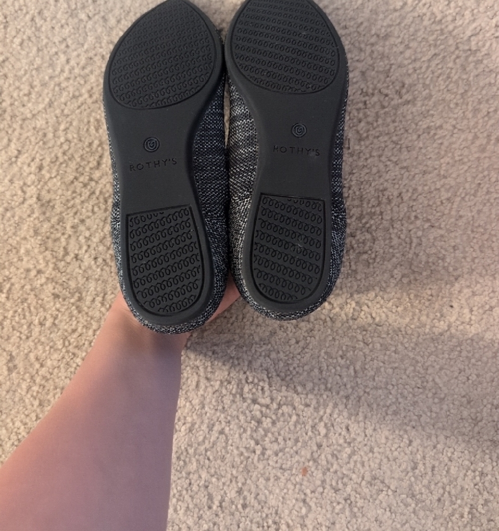 Rothy's Granite Heather Pointed-Toe Knit Flats Size 7 - Picture 8 of 11